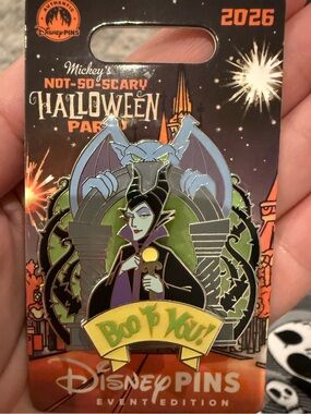 Mickeys not so scary halloween 2026 Disney Maleficent pin